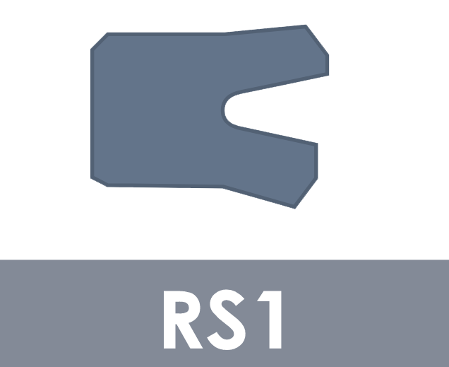 RS1-SELLO VASTAGO DE LABIO TIPO U 128 x 100 x 15 mm